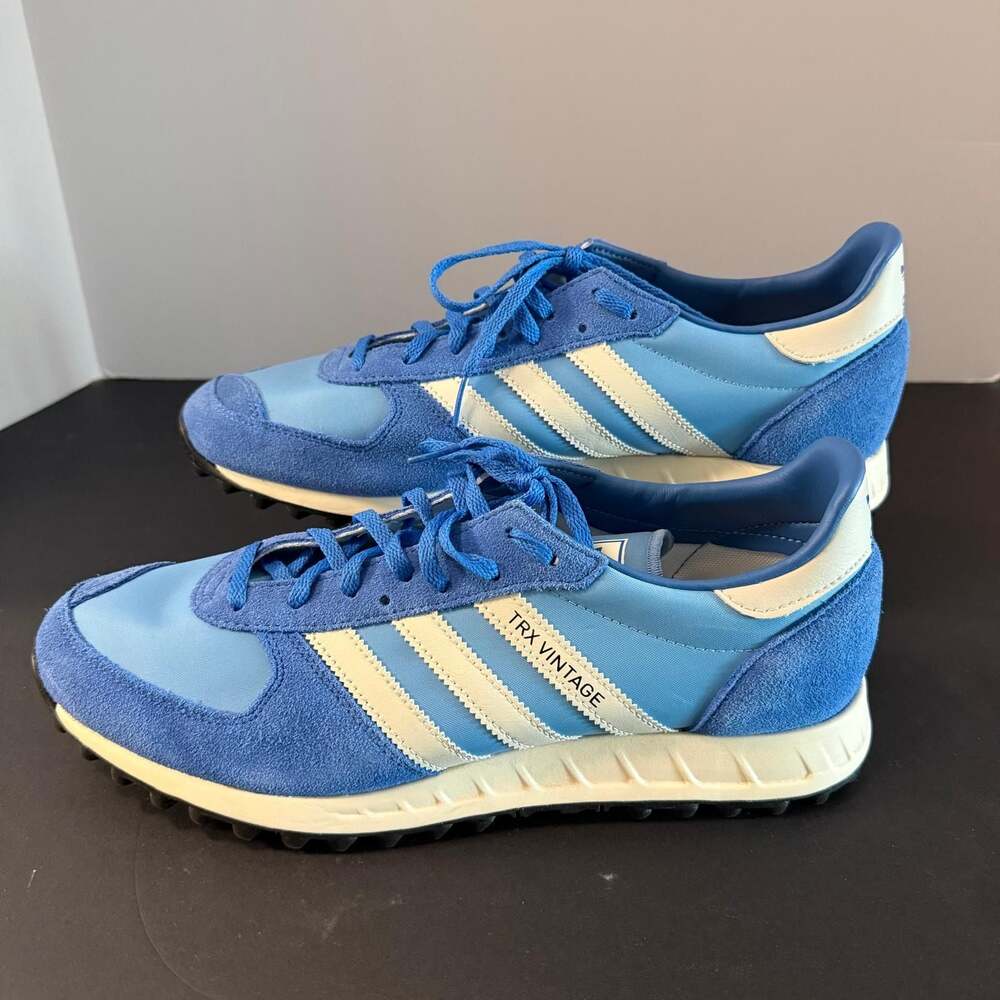 Adidas TRX Vintage Blue Cream White Sneakers Size 10.5